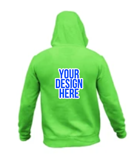Neon Green hoodie back